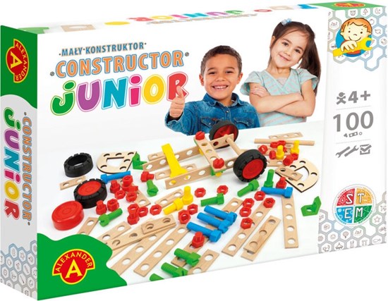 Constructor Junior Plankjes, Schroeven en Wielen 150dlg 4+ 