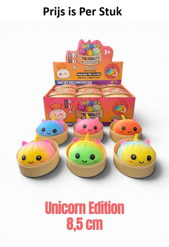 Grote Squishy Dumpling Unicorns circa 8½cm 3+ 