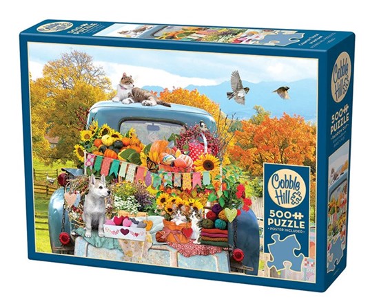 Cobble Hill Puzzel Boerentruck in de Herfst 500stukjes 