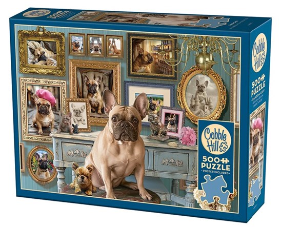 Cobble Hill Puzzel Frenchie de Bulldog in de Huiskamer 500stukjes 