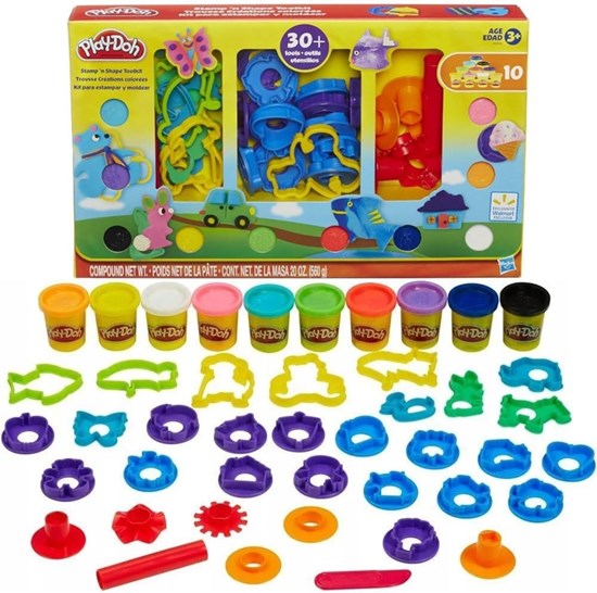 Play Doh Toolkit met Circa 30 Accessoires en 10 Kleipotjes 3+
