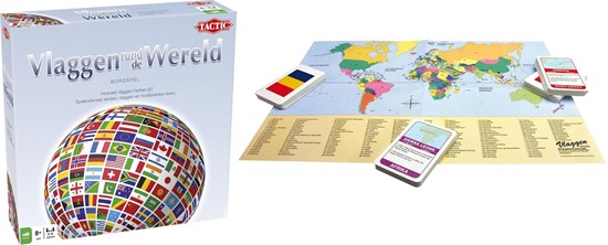 tactic Vlaggen Ronde de Wereld Bordspel 8+