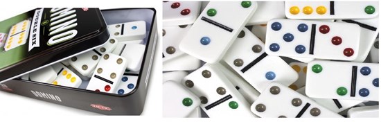 tactic Double Six Domino Spel in Blik  7+ 