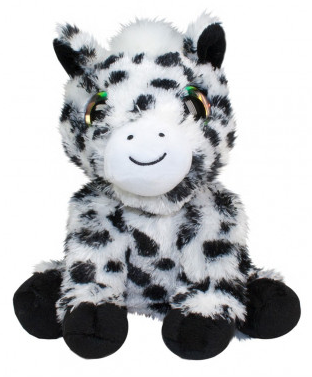 lumo stars Knuffel Pony Snow Wit/Zwart 15cm