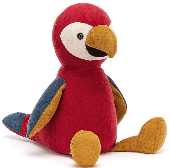 Jellycat I'Am Belby Parrot Papagaai Rood/Beige/Blauw circa 22cm 0mnd+ 