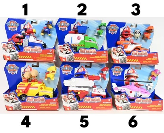 Paw Patrol Fire Rescue Vehicle assorti 3+  