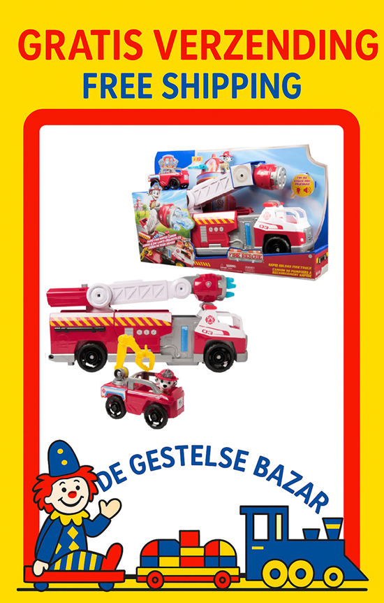 Paw Patrol Marshall's Brandweerwagen met Marshall Figuur, Licht, Lanceerder en Geluidseffecten 3+ 