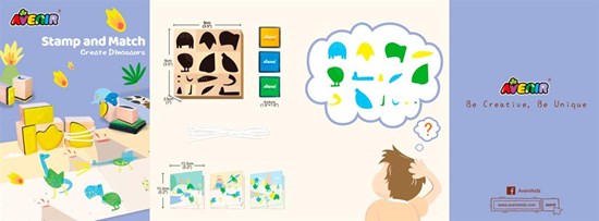avenir Stamp and Match Dinosaurus Stempel Kunst 5+ 
