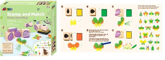 avenir Stamp and Match kleine Insecten Stempel Kunst 5+ 