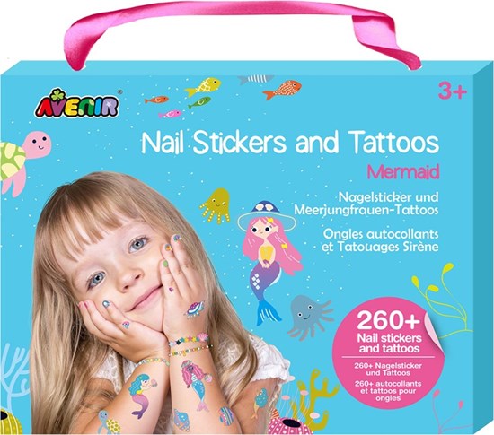 avenir Nagel Stickers & Tattoo set Zeemeerminnen MEER DAN 260stuks 3+ 