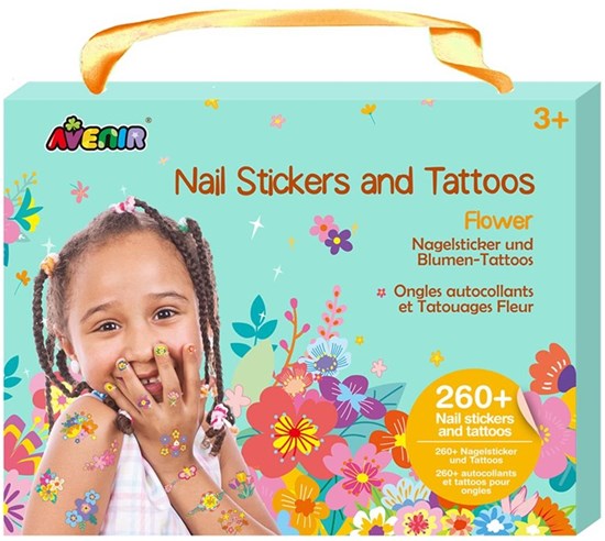 avenir Nagel Stickers & Tattoo set Bloemen MEER DAN 260 stuks 3+ 