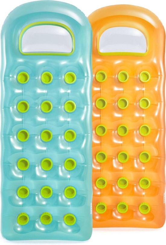 intex Zonne Luchtbed 18-Pocket circa 188x71cm ass.kleuren 