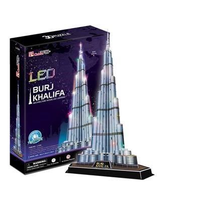 3d Puzzel Burj Khalifa Dubai met LED Verlichting 156dlg 10+