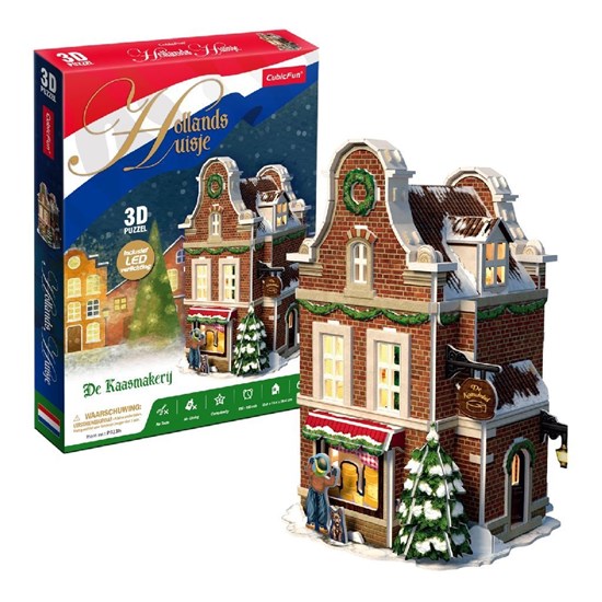 Cubic Fun 3D Puzzel met LED Hollandse Kaasmakerij 60Stukjes