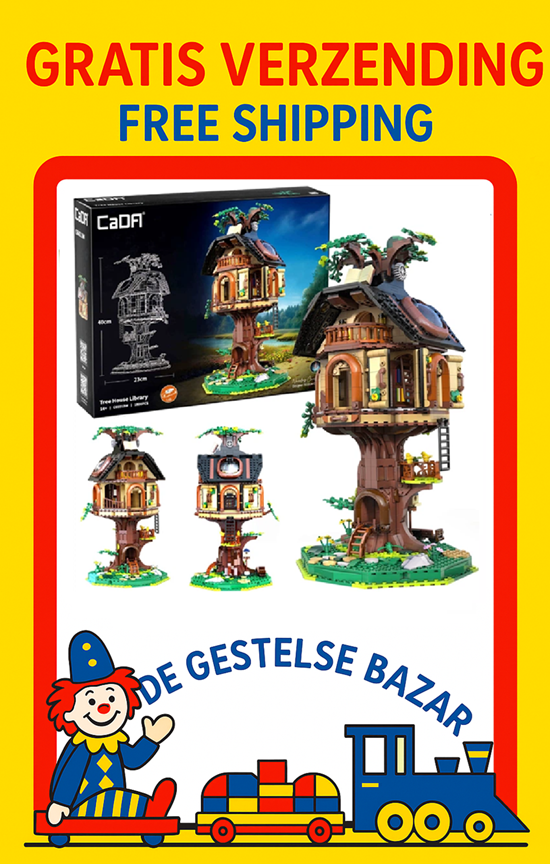 Cada Gebouwen Boomhut Bibliotheek Huis met LED 1808dlg 14dlg 