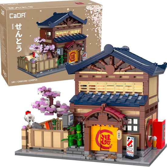 CaDa Gebouwen Serie Japans Onsesn Badhuis met LED 1249dlg 14+ 
