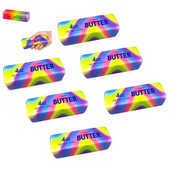 Squishy Butter Salted Boter Regenboog Slow Rice circa 13cm 3+