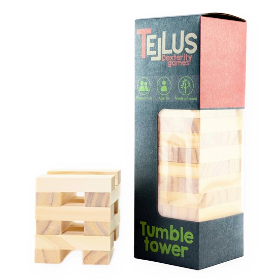 Tellus Tumbling Tower Jenga spel Hout 