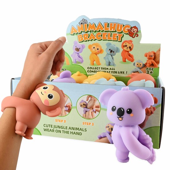 Armband Squeeze Hug Animal ass.Kleuren/Dieren 3+  