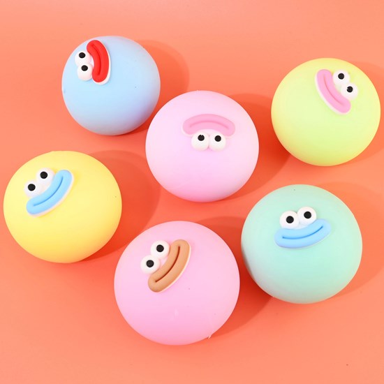 Squeeze Bal met Gezicht ass.circa 7cm 