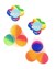 Bouncing Ball in Net assorti kleuren 3 stuks circa 4½cm 