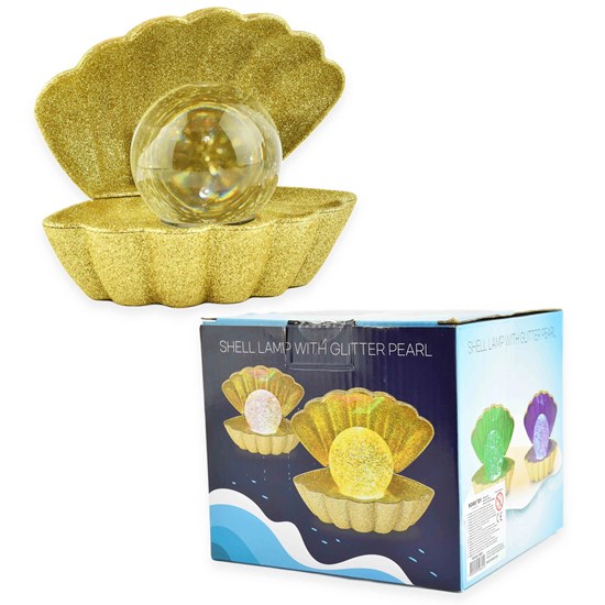 Schelpen Lamp met Glitterbal  