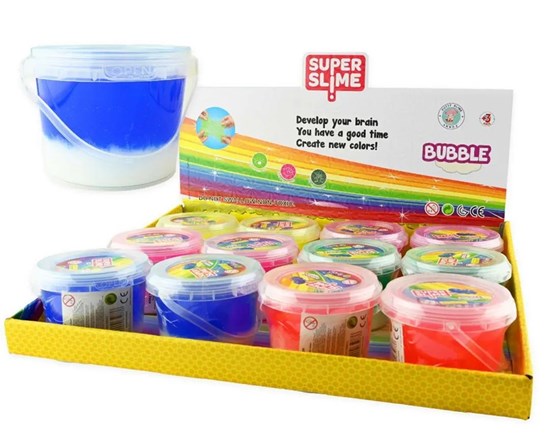GROTE Slime Emmer inhoud circa 335gram assorti kleuren 
