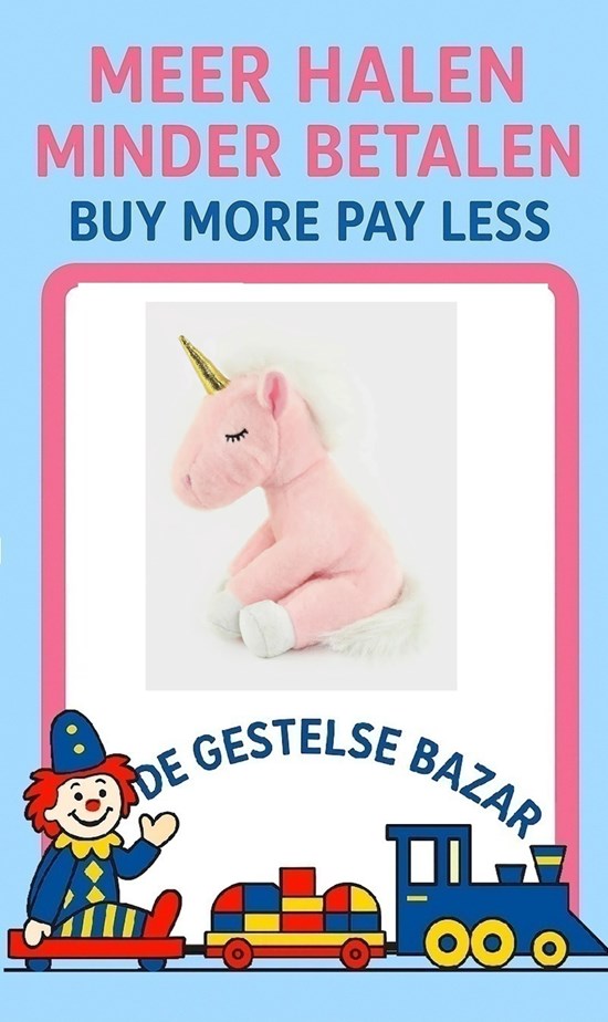 Unicorn Pluche Figuur Pink circa 25cm 