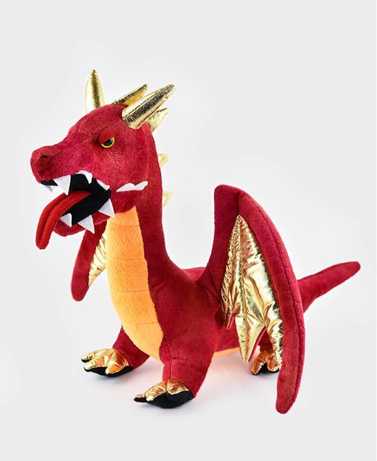 kleine Rode Pluche Draak circa 30cm 