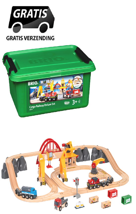 33097 Brio Cargo Railway de Luxe set 3+ 