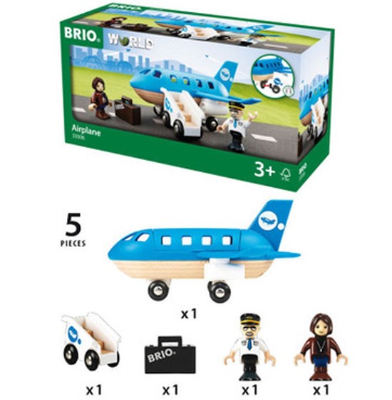 33306 Brio World Vliegtuig blauw 3+ 
