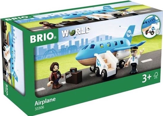 33306 Brio World Vliegtuig blauw 3+ 