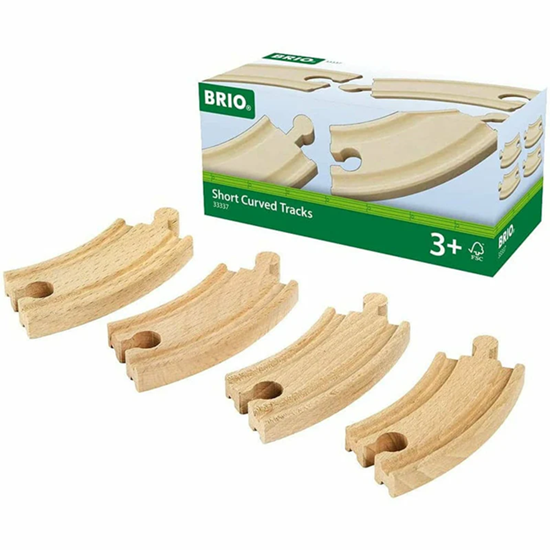 33337 brio Korte Gebogen Rails 4stuks 3+ 