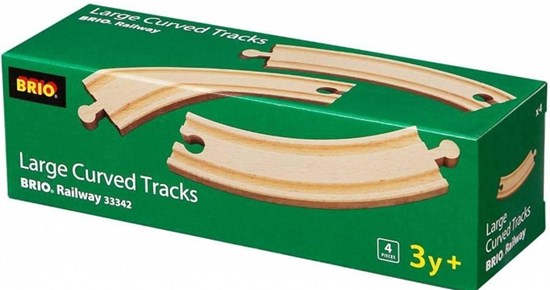 33342 Brio World Lange  Gebogen Rails 4stuks 3+ 