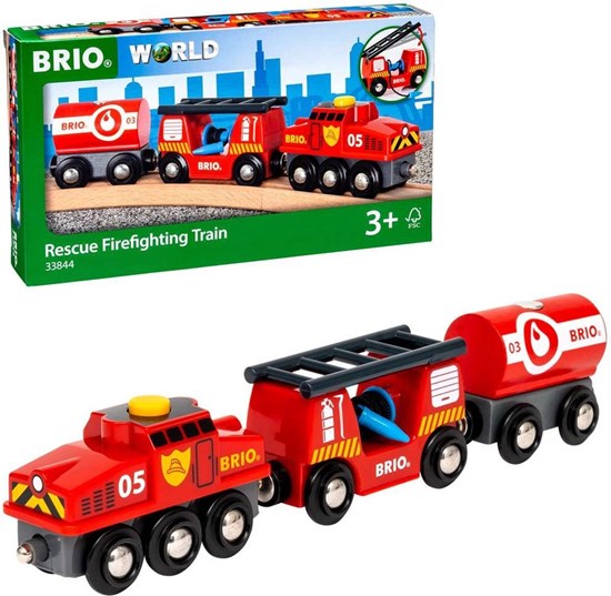 33844 brio Brandweer Trein set 3 dlg 3+ 