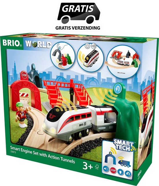33873 brio SMART ENGINE SET met ACTIE TUNNEL 3+