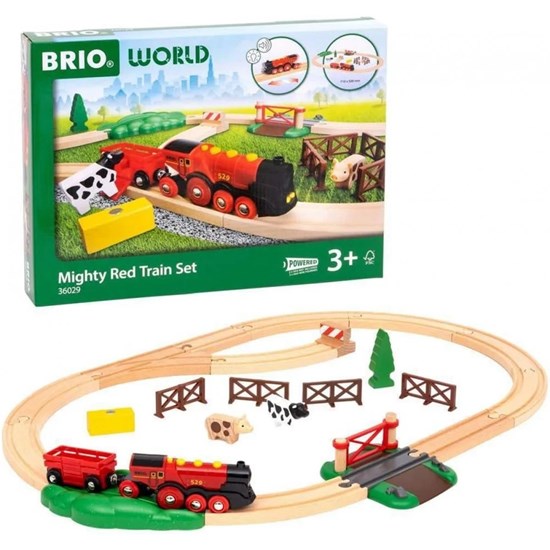36029 Brio World Mighty Red Train set ( 3xAAA) 3+ 