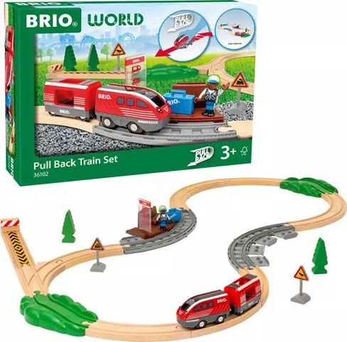 36102 Brio World Pull Back Trein Set 3+ 