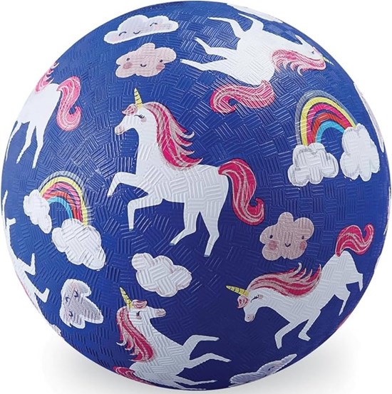 Crocodile Creek Mini Rubber Bal Unicorn Paars 13cm 3+ 