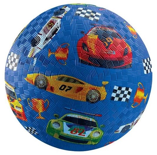Crocodile Creek Rubberen Mini Bal Auto's Blauw 13cm 3+ 