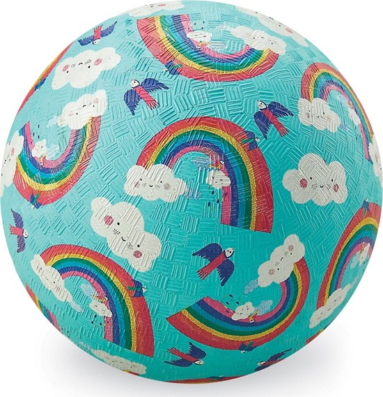 Crocodile Creek Mini Rubber Bal Unicorn Regenboog 13cm 3+ 