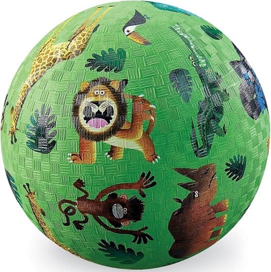 Crocodile Creek GROTE Rubberen Bal Wilde Dieren groen 22cm 3+ 