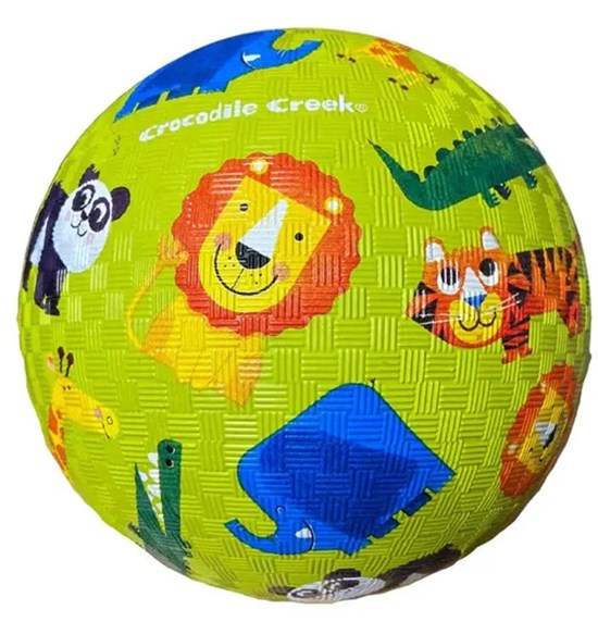Crocodile Creek Rubberen Bal circa 18cm Safari Dieren Groen 