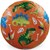 Crocodile Creek Rubberen Bal circa 18cm Dinosaurussen Oranje