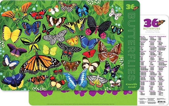 crocodile creek Can You Find ? Placemat Dubbelzijdig 36 Vlinders 