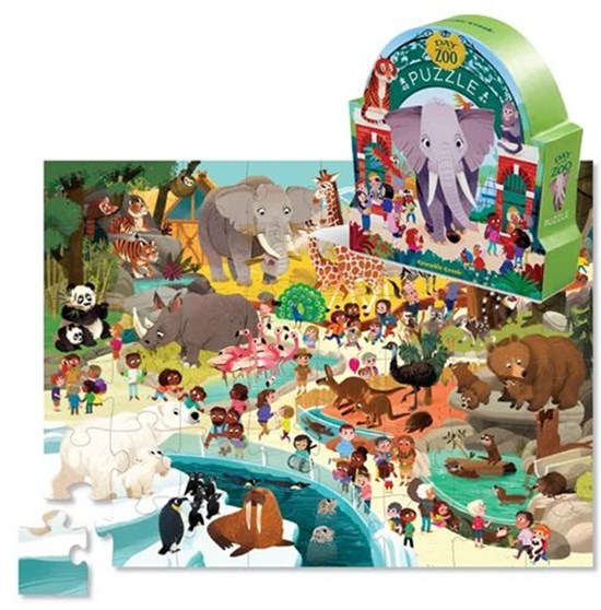 Crocodile Creek Vloerpuzzel Day at the Zoo 48 stukken 4+ 