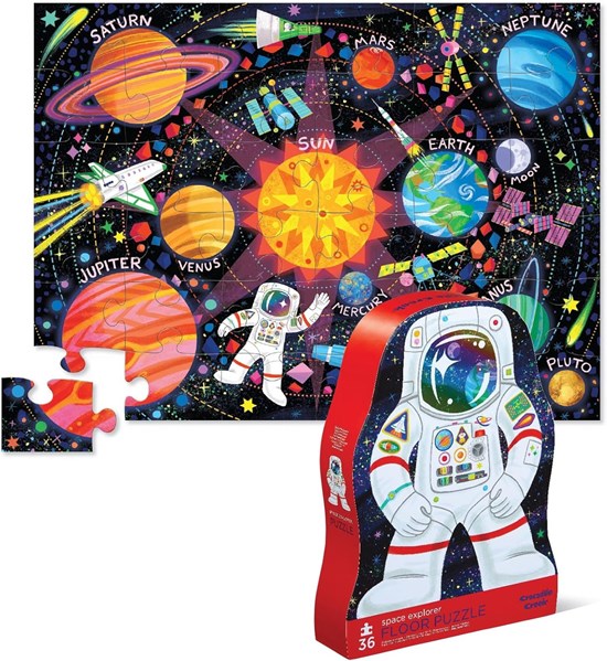 crocodile creek puzzel Ruimtevaart Astronaut shaped 36 stukken