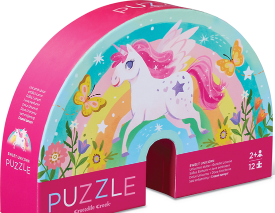 Crocodile Creek Puzzel 12stukken Lieve Eenhoorn 2+