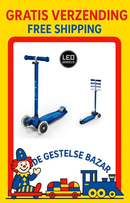 maxi micro step de Luxe Marine Blauw met LED verlichting  5+