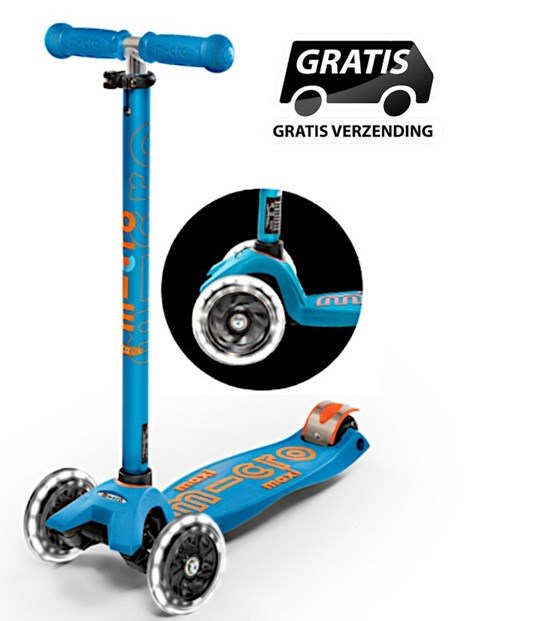 MICRO STEP MAXI de LUXE AQUA CARRIBEAN / ORANJE  met LED VERLICHTING 5+ 
